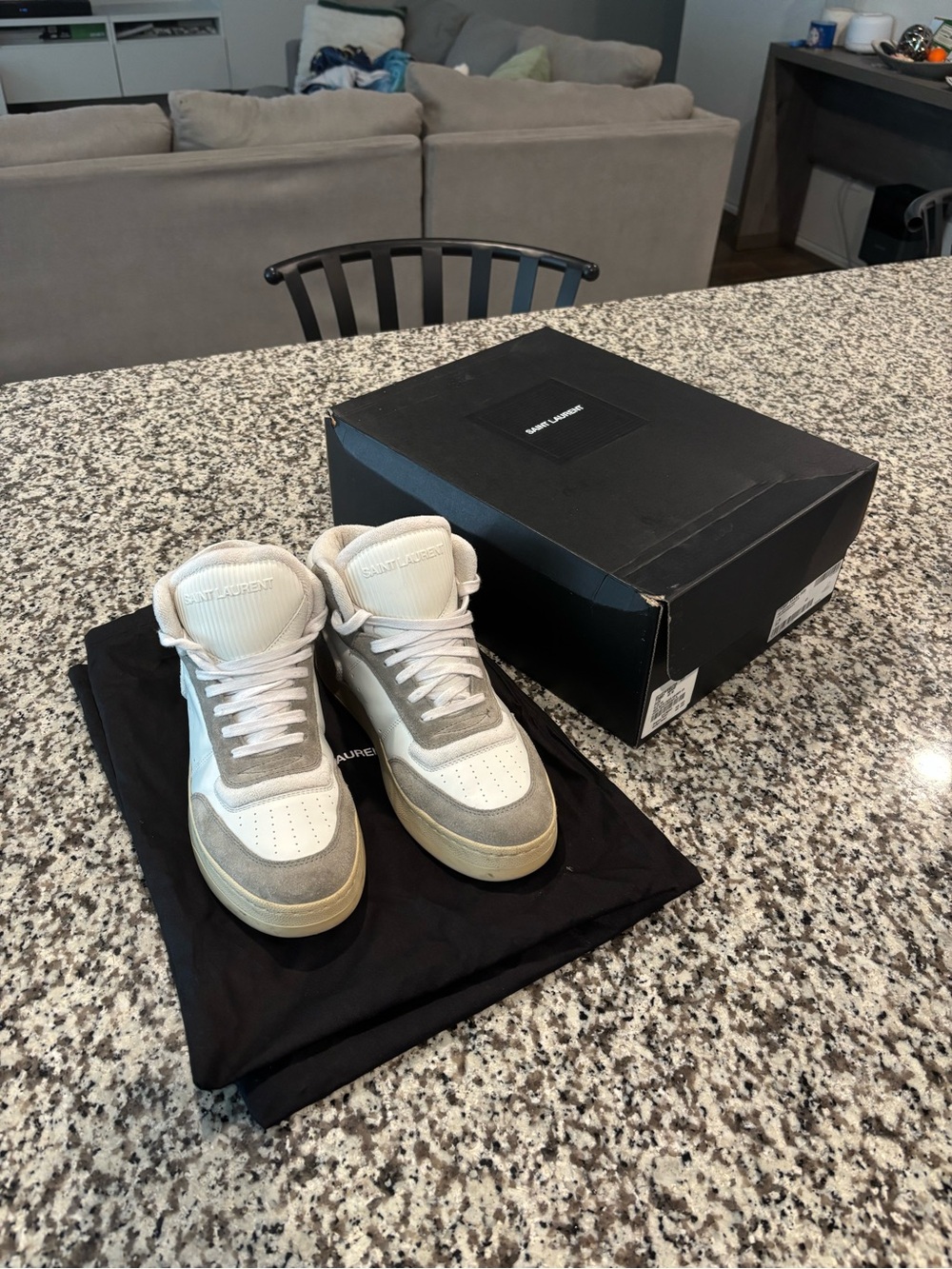 Saint Laurent SL80 Sneakers | White/Grey | 10